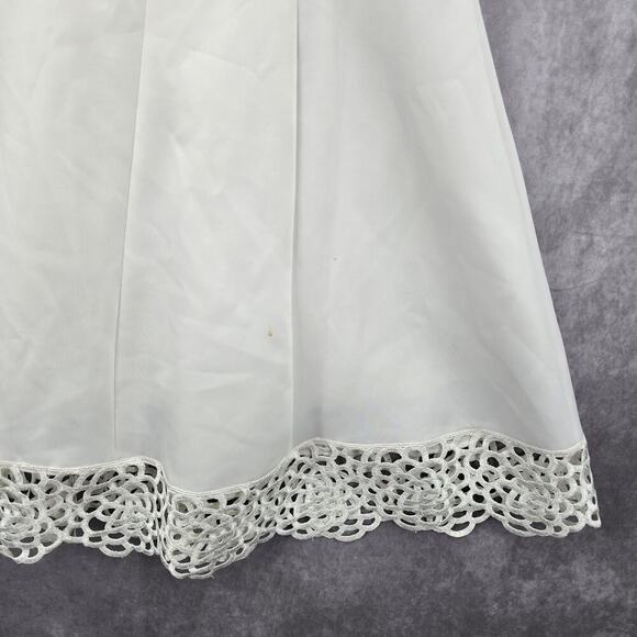 Donna Ricco White Sleeve Less Lace Zipper Y2K Retro Indie Flare Dress 8 - Picture 4 of 8